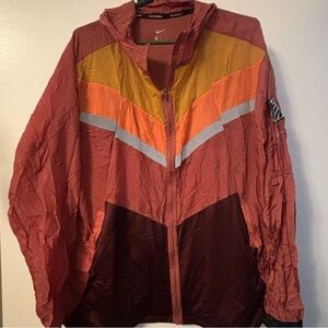 Nike Red and Orange Windbreaker Jacket